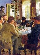 Peter Severin Kroyer The Artists Luncheon painting